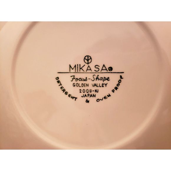 Mikasa 4 Lunch Small Plates Golden Valley Yellow Pear Grape Vintage Retro - Picture 5 of 7